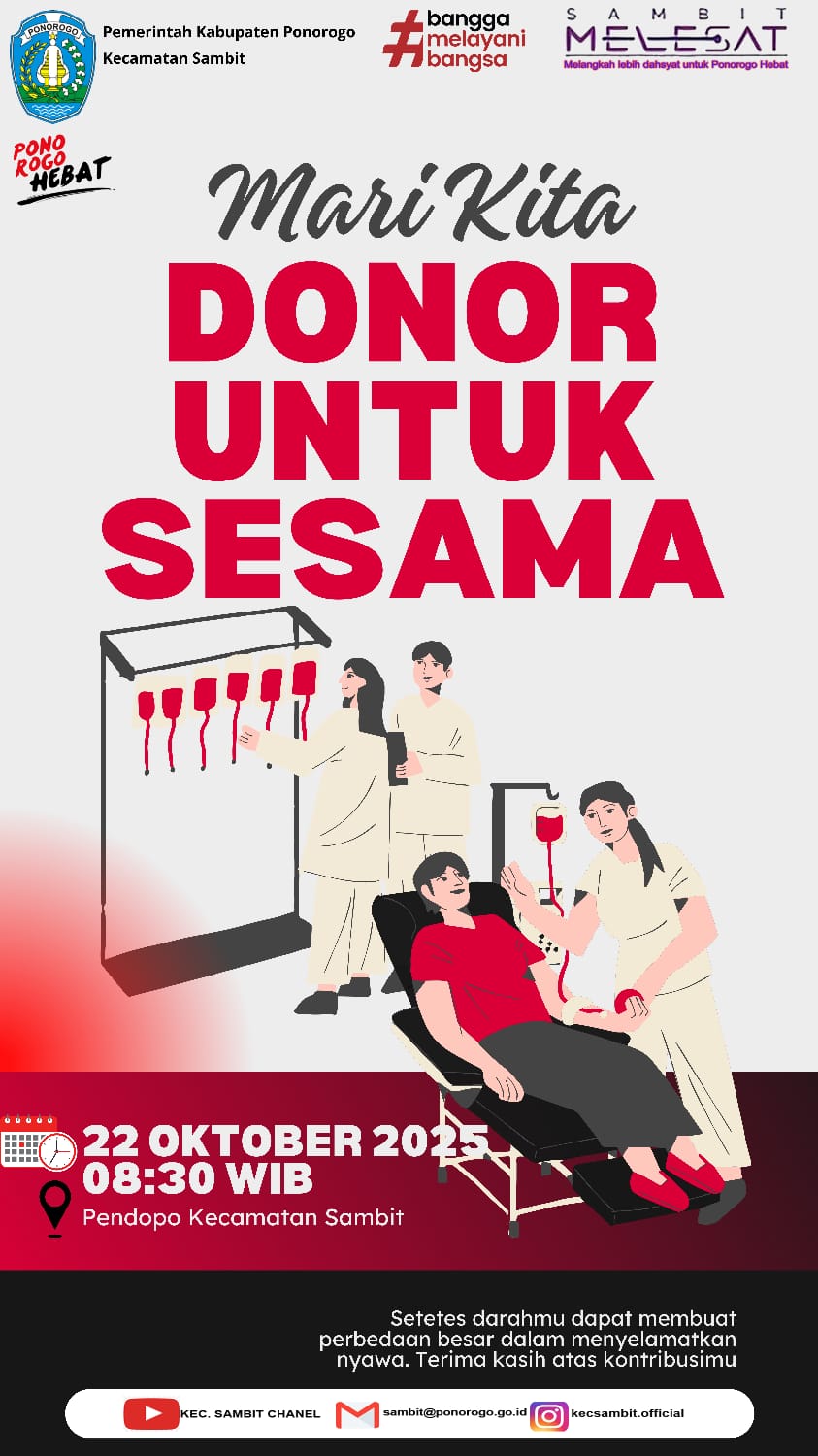 Pemberitahuan Jadwal Mobile Unit Donor Darah